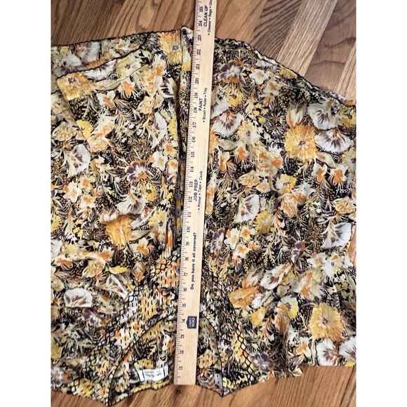 Free People We The Free Small COOL MEADOW Printed Floral Top Orange Earthy Boho - Picture 9 of 9